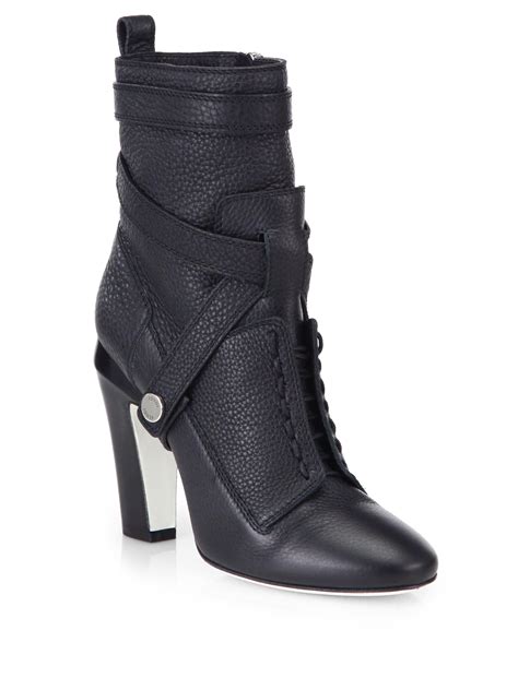 fendi black ankle boots|Fendi high heel boots.